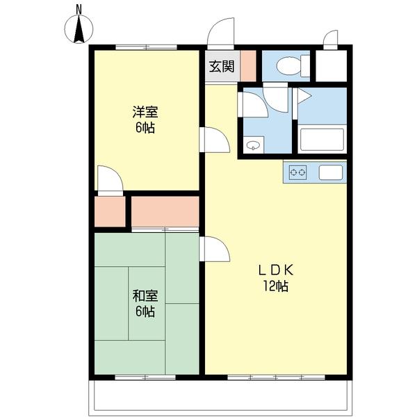コーポ天子山ＮＯ１（0106） 間取り図画像