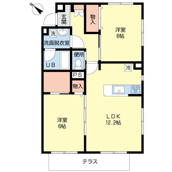 リベルタＢ（0101） 間取り図画像