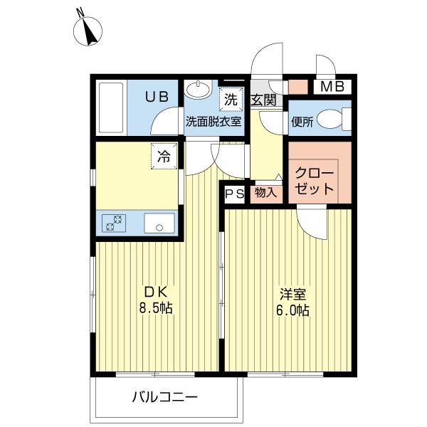 サニーハイツ美郷台Ｂ（0201） 間取り図画像