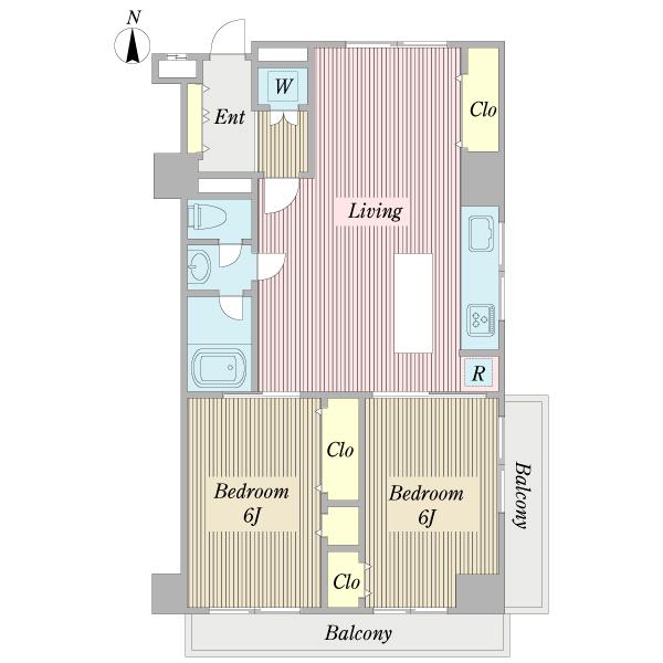 オール洋室の２LDK