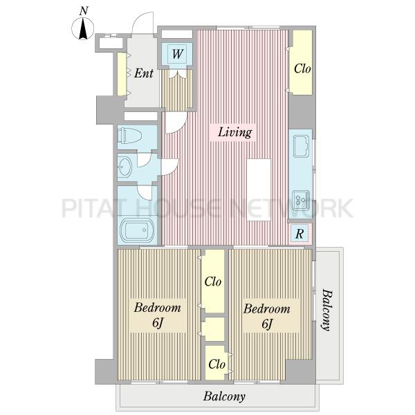 オール洋室の２LDK