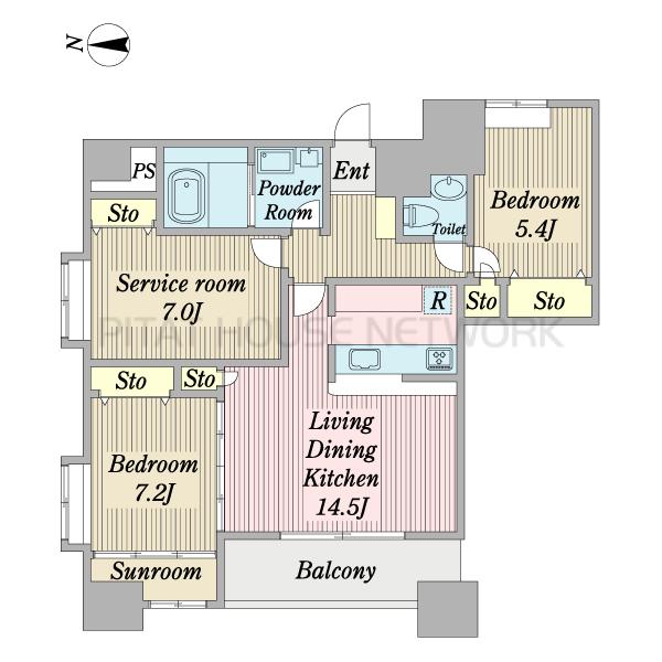 角部屋！サンルーム付