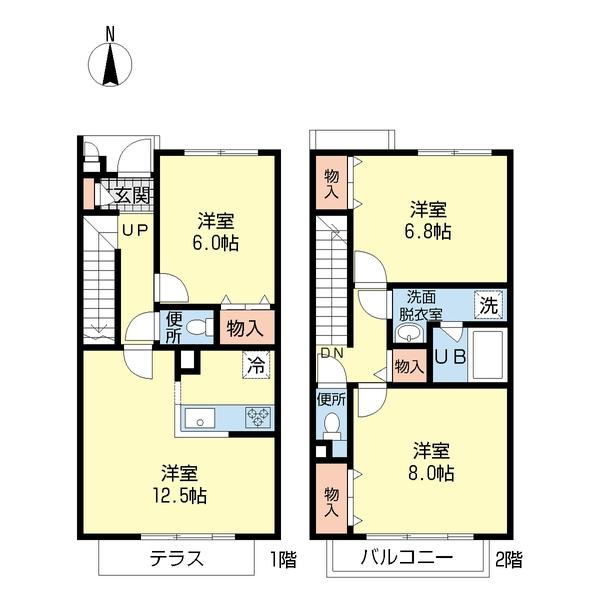 サニーハイツ（0102） 間取り図画像