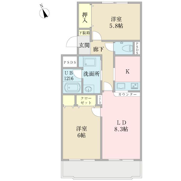 コーポ大船（0203） 間取り図画像