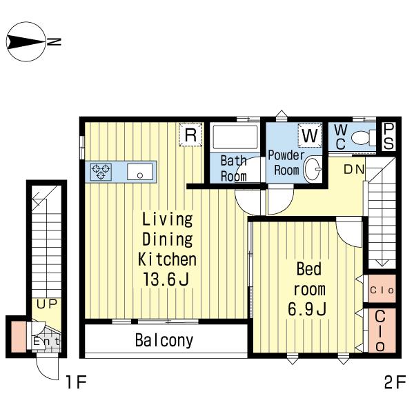 Ｋ−ｃｏｒｔ（0201） 間取り図画像