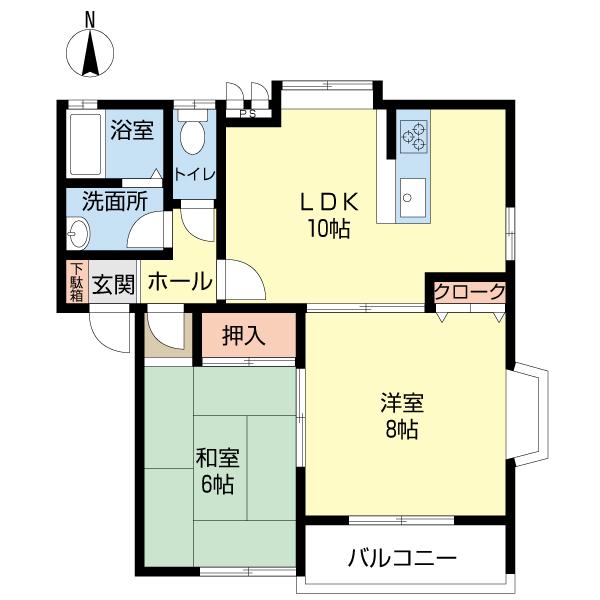 カーサ中山Ｂ（0201） 間取り図画像