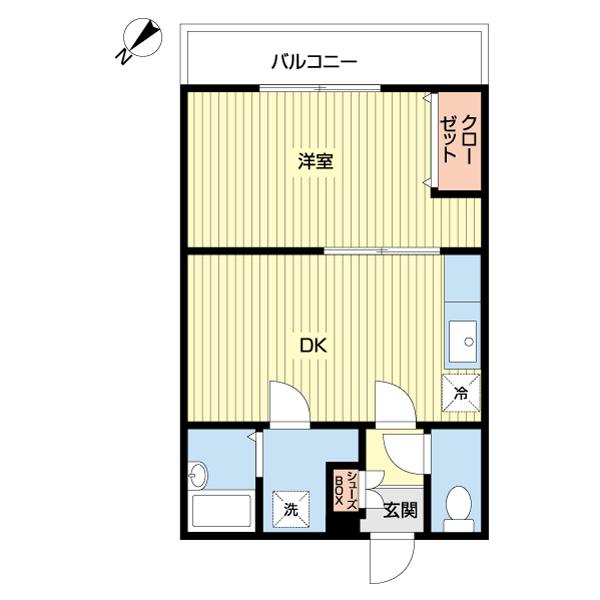 スタジオ北柏（2-103） 間取り図画像
