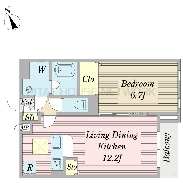 南東向きバルコニー