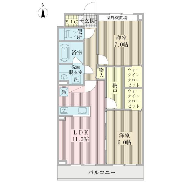 南向き陽当たり良好