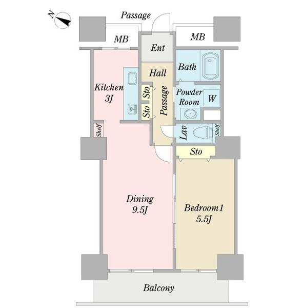 天王洲ビュータワー（ＳＡ借上）（0612） 間取り図画像