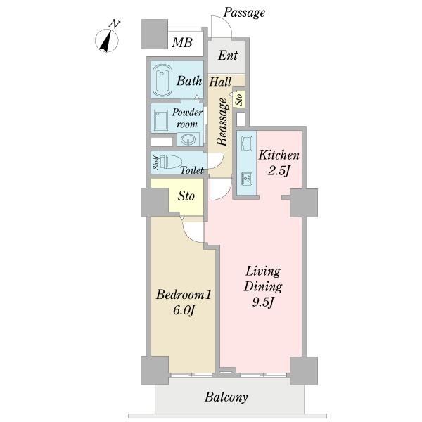天王洲ビュータワー（ＳＡ借上）（2806） 間取り図画像