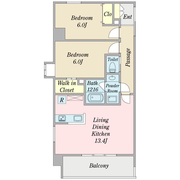 反転タイプ出窓なし