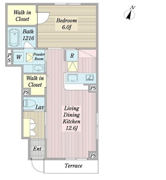 中部屋の為側面窓無