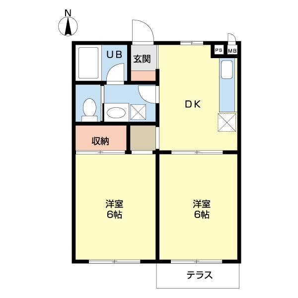 コーポコスモⅡ（0102） 間取り図画像