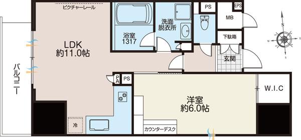 ライオンズフォーシア秋葉原イースト（0502） 間取り図画像