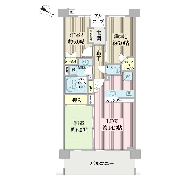 レクセルプライム宮原 間取り図画像