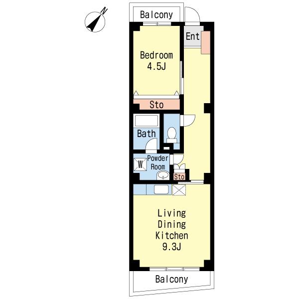 角部屋/二面バルコニー