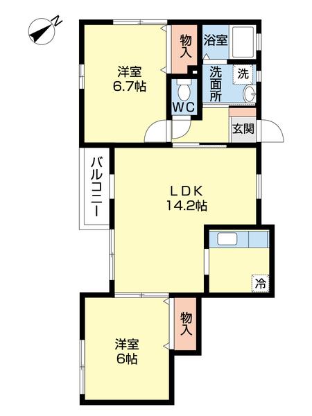 グランメール（0201） 間取り図画像