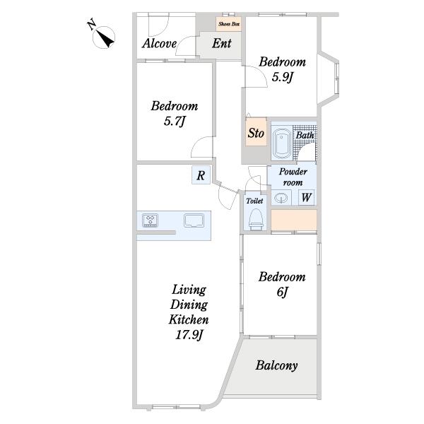 専有面積：75.35平米