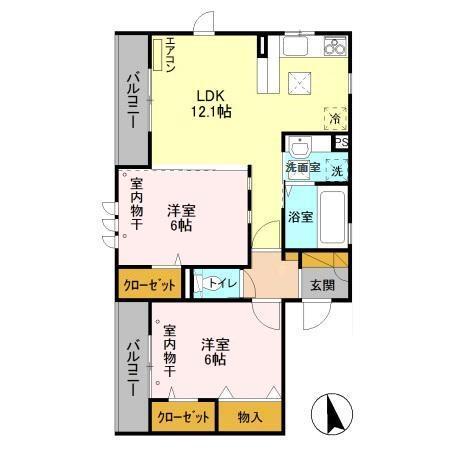 ピアチェーレ　Ⅰ（107） 間取り図画像