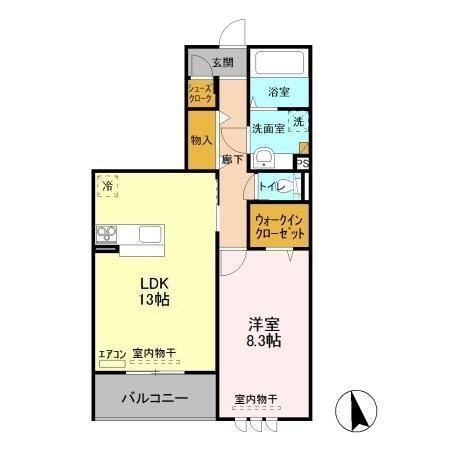 ピアチェーレ　Ⅰ（205） 間取り図画像