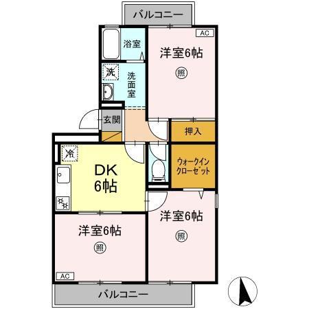 グランメール千昭（201） 間取り図画像