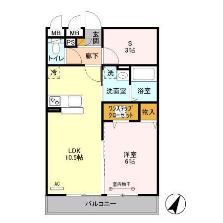 ラ カンパネラ　Ａ（102） 間取り図画像