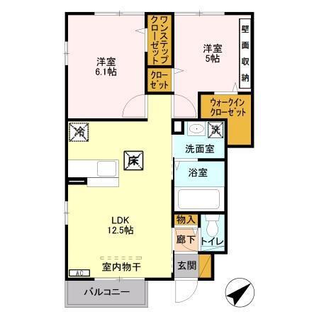 コートプラセール　Ａ（101） 間取り図画像