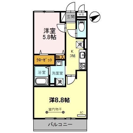 アンクレージュ（303） 間取り図画像
