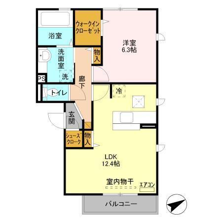 グラティア（105） 間取り図画像