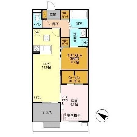 アンプルール（103） 間取り図画像