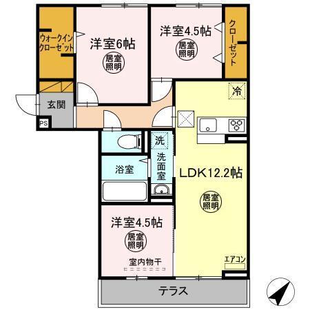 リリー　アネラ（101） 間取り図画像
