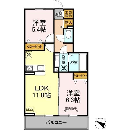 レジデンスヒルトップⅨ（205） 間取り図画像