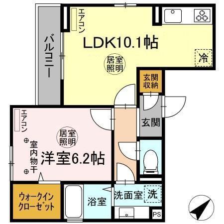 CLAIR（ｸﾚｰﾙ）（301） 間取り図画像