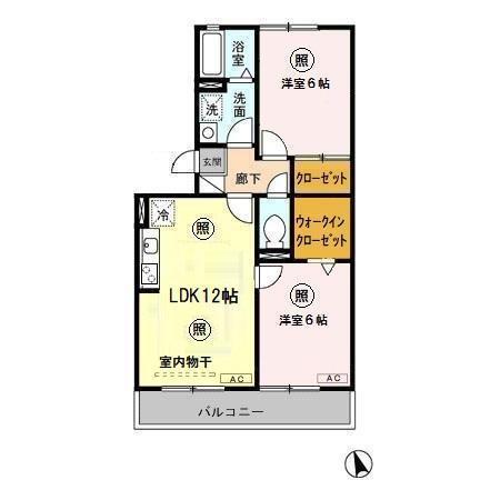オークコート（205） 間取り図画像