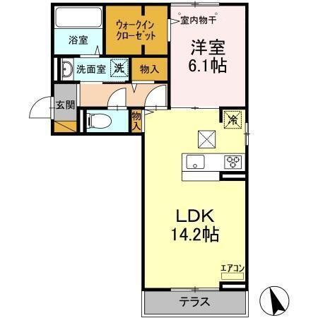 グランテージ海神H（101） 間取り図画像
