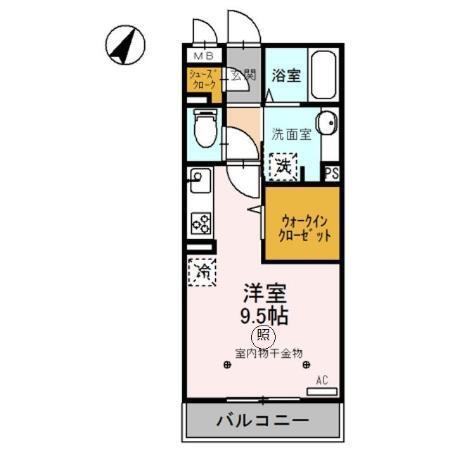 ﾛｲｼﾞｪﾝﾄﾊﾟｰｸｽ ﾚｲｸﾀｳﾝ　Ｃ（203） 間取り図画像