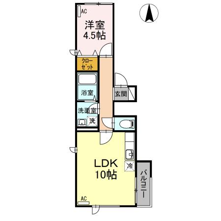 Ｄ−ｒｏｏｍ蓮根（302） 間取り図画像