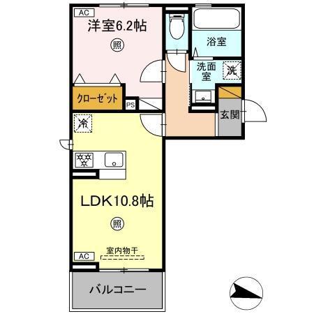D-room公津の杜A（206） 間取り図画像