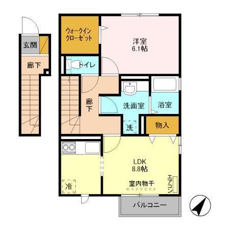 パティオ藤代Ⅱ（201） 間取り図画像