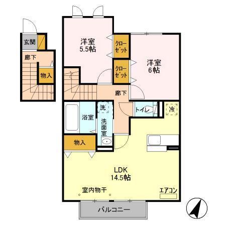 イーズフィールド　Ｂ（206） 間取り図画像