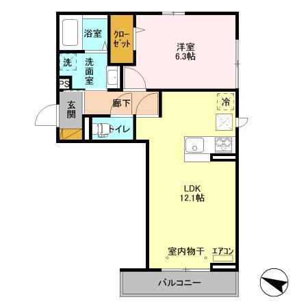 メルヴェイユおおたかの森Ⅱ（101） 間取り図画像