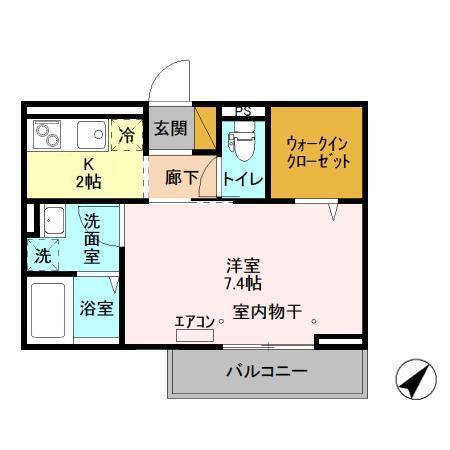 メゾン・ド・ノール おおたか（202） 間取り図画像