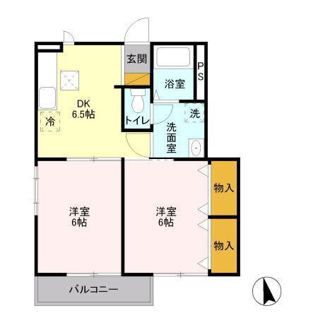 サンハイム学園前　Ａ（102） 間取り図画像