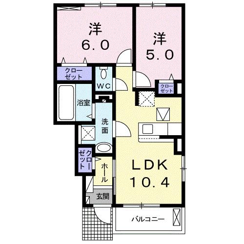 ピエス　シュシュ（102） 間取り図画像