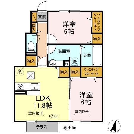 グローリアコート　A（103） 間取り図画像
