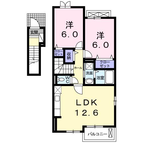 ヴィ　コンフォール　Ⅴ（201） 間取り図画像