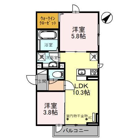 Ｅｃｌａｔ西大宮/Ｅｍｂｅｌｌｉｒ西大宮（303） 間取り図画像