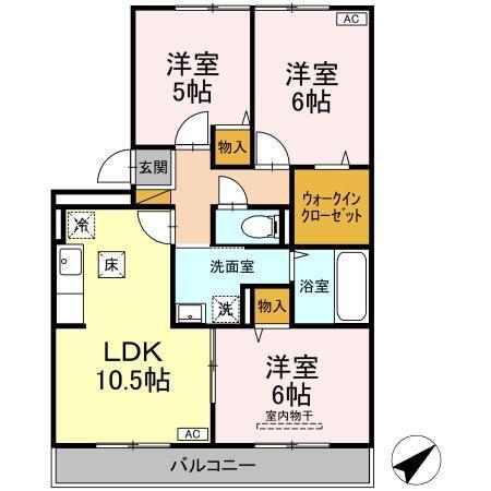 ロイヤルクレッセント西登戸（103） 間取り図画像