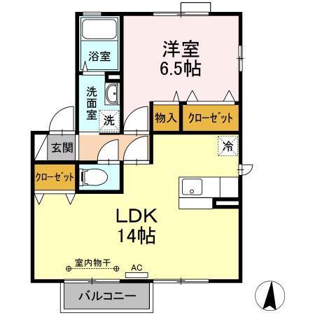 ソレイユ新吉田東（201） 間取り図画像